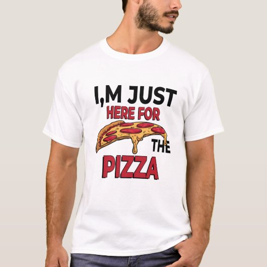 ピザを食べに来た Tシャツ (正面)