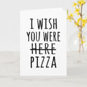 ピザを食べに来てほしい カード (黄色い花)