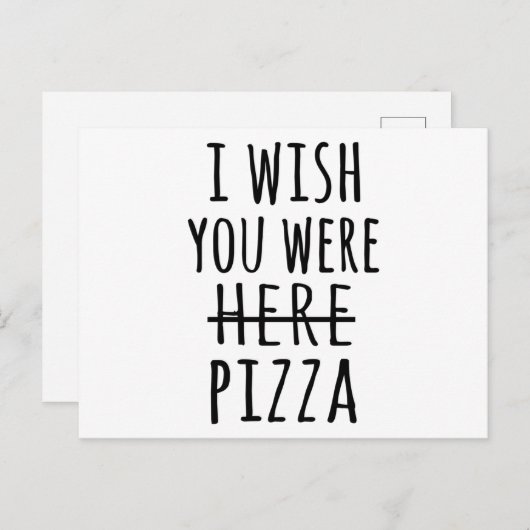 ピザを食べに来てほしい ポストカード (正面/裏面)
