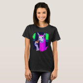 ピザを食べるラマ  かっこいいピザラマ 1 Tシャツ (正面フル)