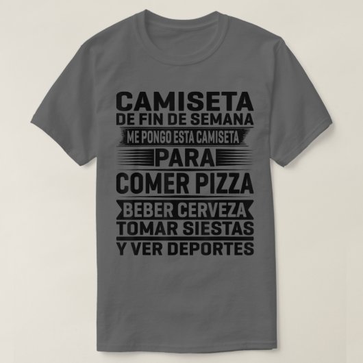 ピザを食べる週末 Tシャツ (デザイン正面)