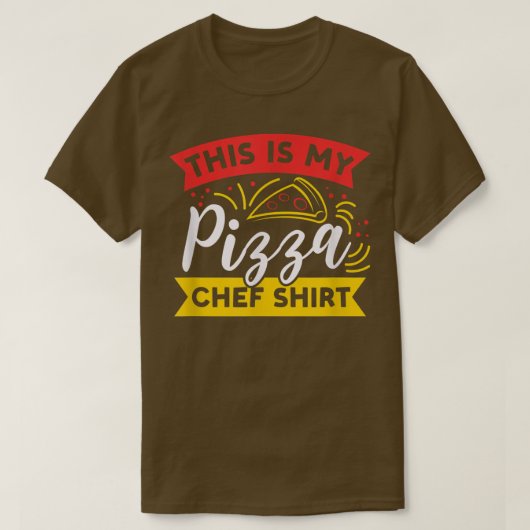 ピザを食べる面白い名言 趣味 ピザシェフ Tシャツ (デザイン正面)