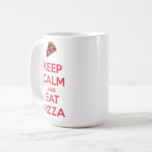 ピザを食べ落ち着け 2 コーヒーマグカップ (正面左)
