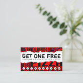 ピザを1切れ無料で手に入れる ロイヤリティカード (スタンド正面)