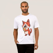 ピザアタックキャット – オレンジ子猫 Tシャツ (正面フル)