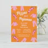 ピザアンドパジャマパーティースレポバー誕生日 招待状 (スタンド正面)