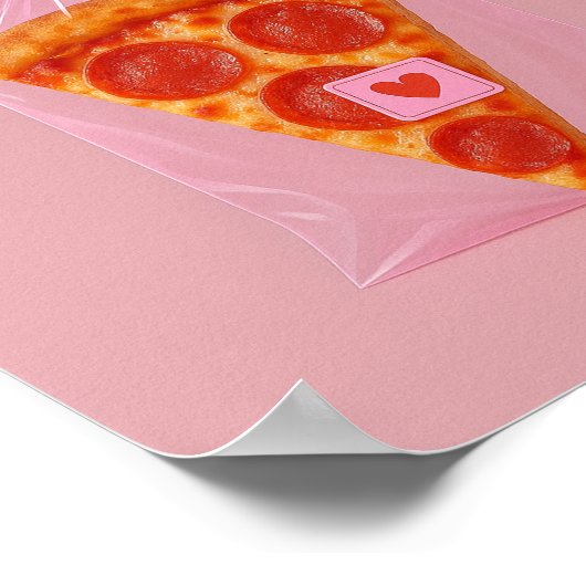 ピザアートおもしろいプリント、キッチンエステティックウォール ポスター (角)