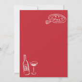 ピザイタリアンとワインパーフェクトペア婚約 招待状 (裏面)