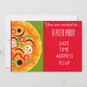 ピザイタリアンなディナー・パーティ 招待状 (正面)