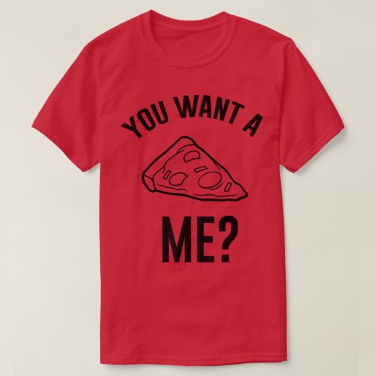 ピザイタリアンの食べ物が欲しい Tシャツ (デザイン正面)