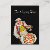 ピザイタリアンパーティーキッチン、ピザ屋、黒い赤 名刺 (裏面)