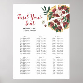 ピザイタリアンパーティー座席表 ポスター