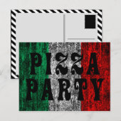 ピザイタリアンパーティー インビテーションポストカード (正面/裏面)