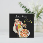 ピザイタリアンパーティー、レストランレッドブラック 招待状 (スタンド正面)