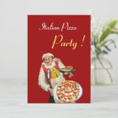 ピザイタリアンパーティー、レストランレッドブラック 招待状 (スタンド正面)