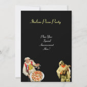 ピザイタリアンパーティー、レストランレッドブラック 招待状 (裏面)