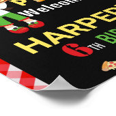 ピザウェルカムパーティーイタリアンサイン誕生日パーティー ポスター (角)