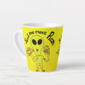 ピザエイリアン カフェラテマグ (左アングル)