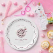 ピザエレガントとワインの誕生日 ペーパープレート (パーティー)