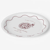 ピザエレガントとワインの誕生日 ペーパープレート (アングル)