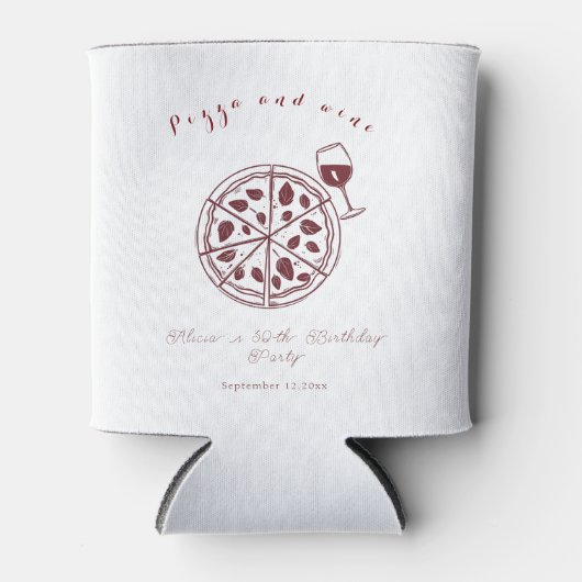 ピザエレガントとワインの誕生日 缶クーラー (正面)