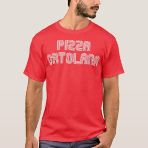 ピザオルトラナフードラバーレトロ70s 80s おもしろい tシャツ