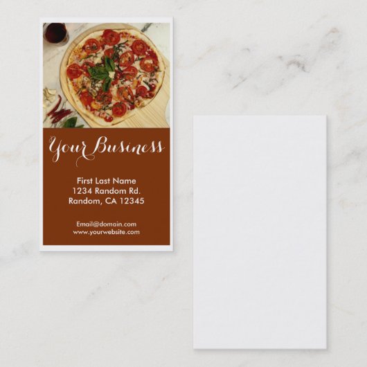 ピザカスタマイズエレガント可能な名刺 名刺 (正面/裏面)