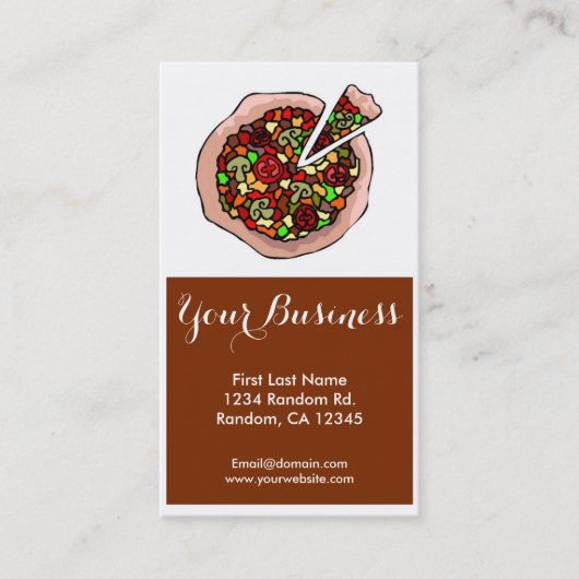 ピザカスタマイズカラフル可能な名刺 名刺 (正面)