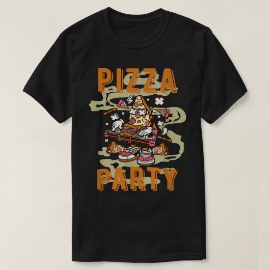 ピザカッコいいパーティー Tシャツ (デザイン正面)