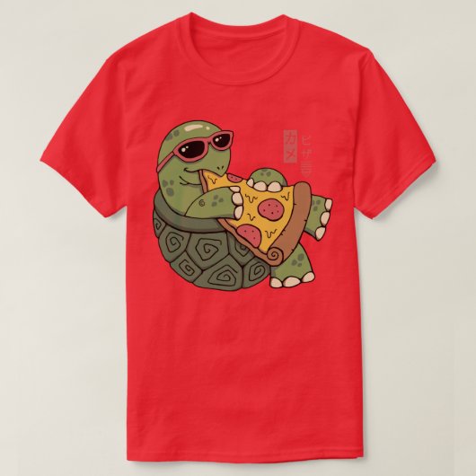 ピザカメ Tシャツ (デザイン正面)
