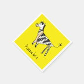 ピザキッおもしろいズゼブラ スタンダードカクテルナプキン (角)