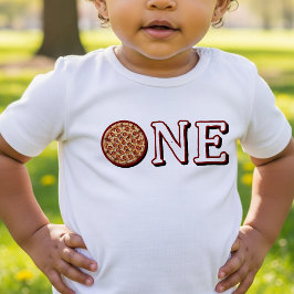 ピザキッズ1歳の誕生日パーティー ベビーTシャツ