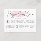 ピザクラスト気に指示カードピンクウォーター色 名刺 (正面)