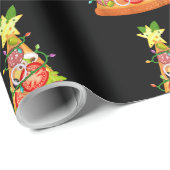 ピザクリスマスツリーおもしろいピザスライスライトクリスマス ラッピングペーパー (ロールコーナー)