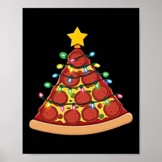 ピザクリスマスツリーのライトクリスマスボーイズメンゼクトーマ ポスター (正面)