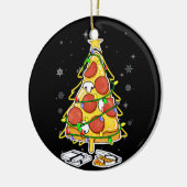 ピザクリスマスツリーライトクリスマスズメンボーイズクリスマス セラミックオーナメント (左)