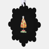 ピザクリスマスツリーライトズクリスマスゲーマー オーナメントカード (左)
