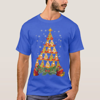 ピザクリスマスツリー愛おもしろい者ピザラバーイタリ Tシャツ