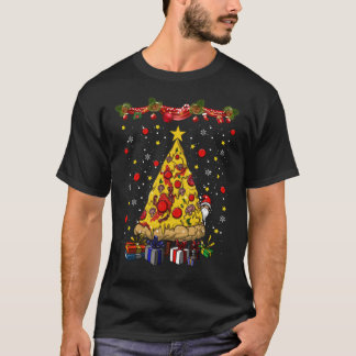 ピザクリスマスピザクリスマスツリー Tシャツ