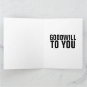 ピザクリスマス面白いグリーティングカード カード (内部)