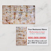 ピザクーポン及び名刺 割引カード (正面/裏面)