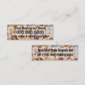 ピザクーポン – 準備完了カスタマイズ ロイヤリティカード (正面/裏面)