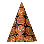 ピザクールパーティー模様 パーティーハット (正面)