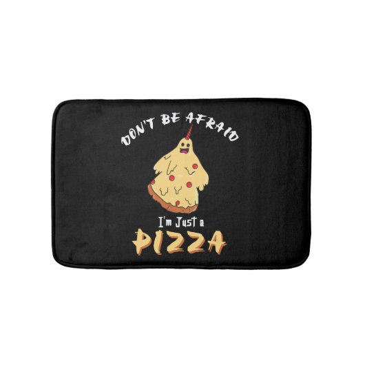 ピザコスメおもしろいントハローウィンパーティ バスマット (正面)