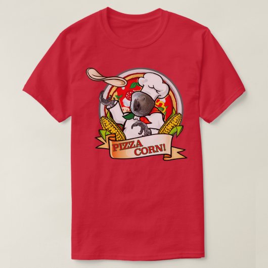 ピザコーン Tシャツ (デザイン正面)