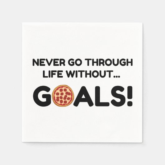 ピザゴール スタンダードカクテルナプキン (正面)