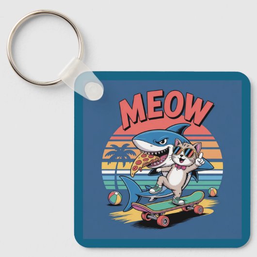 ピザサメ キーホルダー (正面)