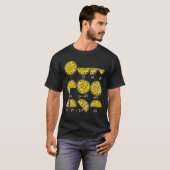 ピザサラミチーズクイック算数分数Math Teac Tシャツ (正面フル)