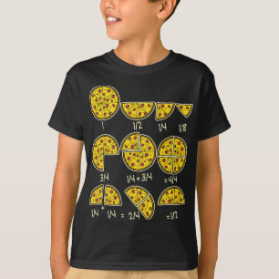 ピザサラミチーズクイック算数分数Math Teac Tシャツ