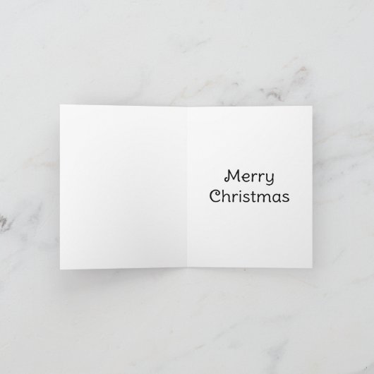 ピザサンタおもしろいネコのクリスマス カード (内部)